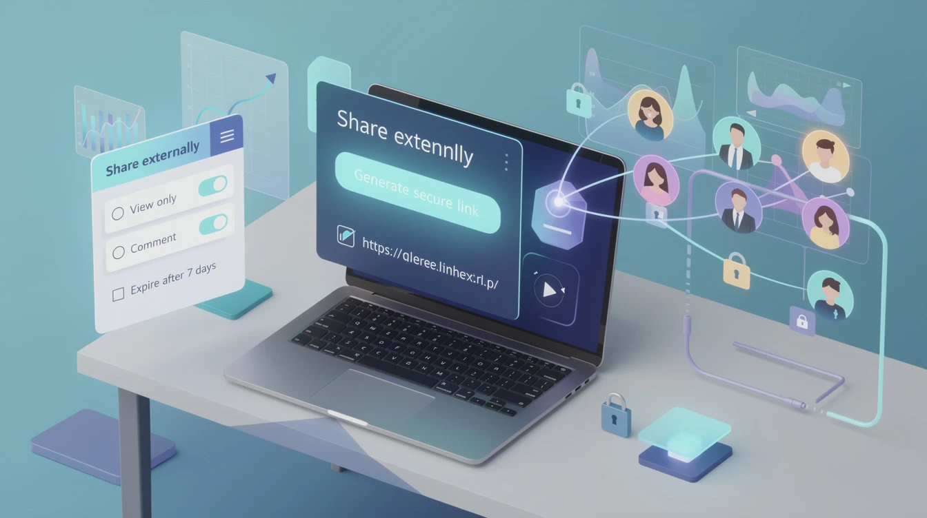 Can I share evidence with people outside my organisation?